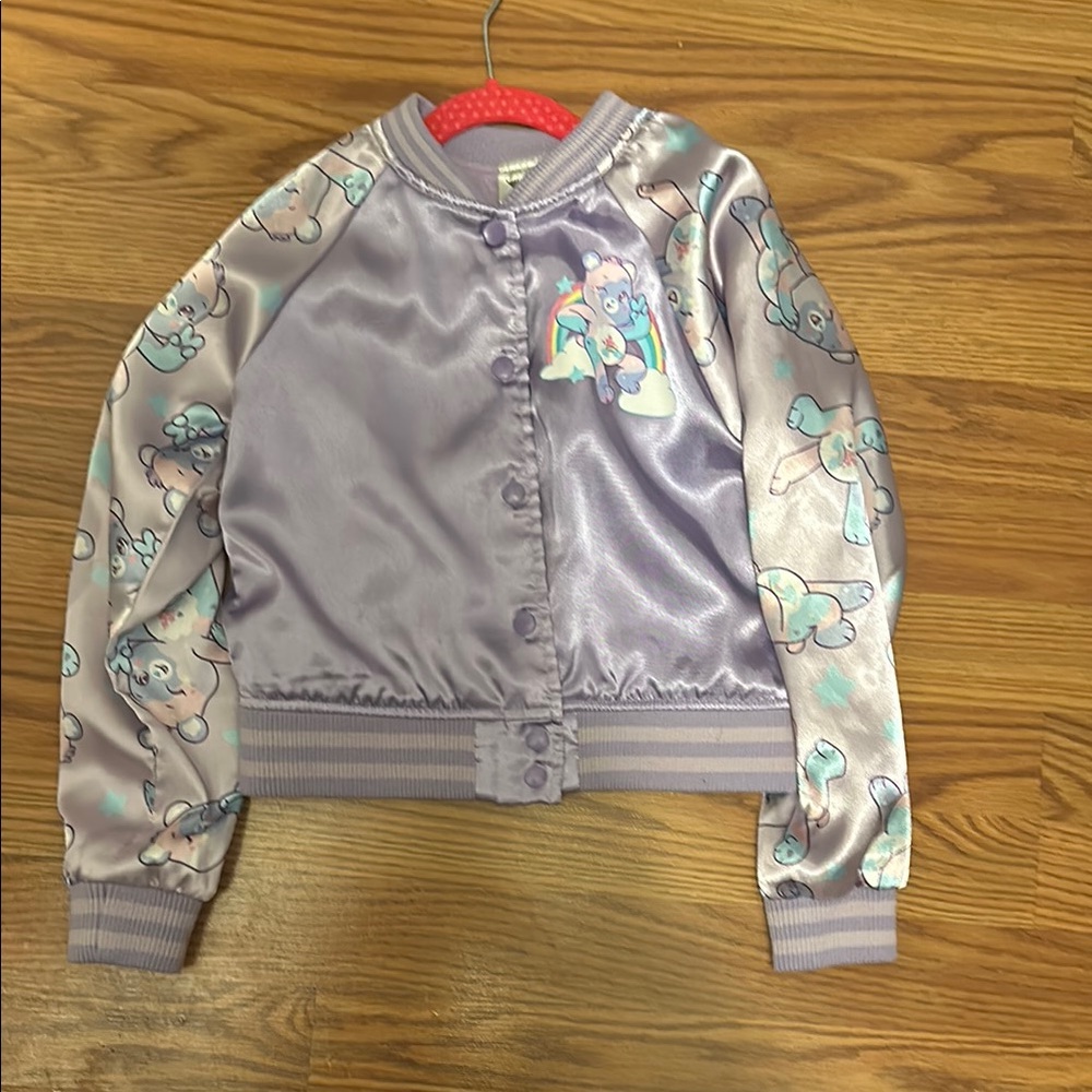 Kids Purple Jacket with Care Bear Design